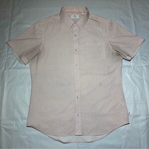 7 Diamonds Leven Short Sleeve Button Down Shirt 4-Way Stretch Men’s Size S